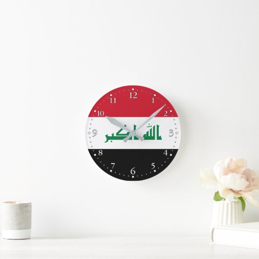 Irak-Flagge Runde Wanduhr (Zuhause)
