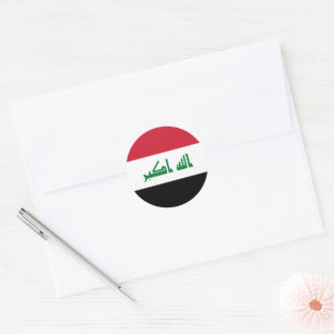 Irak-Flagge Runder Aufkleber
