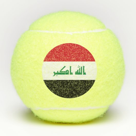 Irak-Flagge Tennisbälle (Vorderseite)