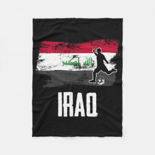 Irak Flagge Trikot Irakische Fußballmannschaft Ira Fleecedecke