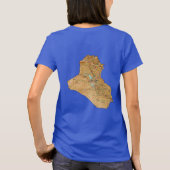 Irak-Flagge und T - Shirt "Karte" (Rückseite)
