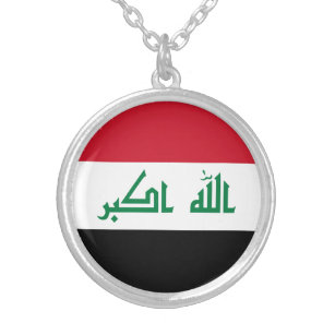 Irak-Flagge Versilberte Kette