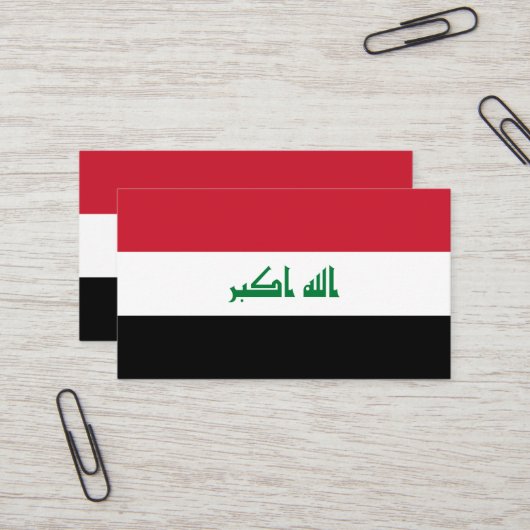 Irak-Flagge Visitenkarte (Vorderseite/Rückseite Beispiel)