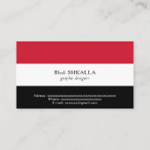 Irak-Flagge Visitenkarte (Rückseite)