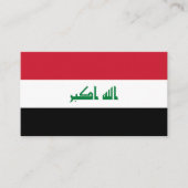Irak-Flagge Visitenkarte (Vorderseite)