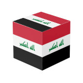 Irak-Flagge Würfel (Vorderseite Schrägansicht)