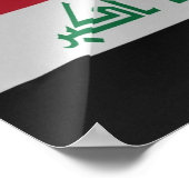 Irak - Flaggenschwellen - Poster (Ecke)