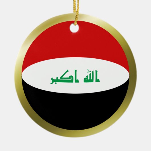Irak-Flaggenverzierung Keramikornament (Vorne)
