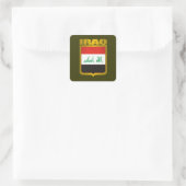 "Irak Gold" Quadratischer Aufkleber (Tasche)
