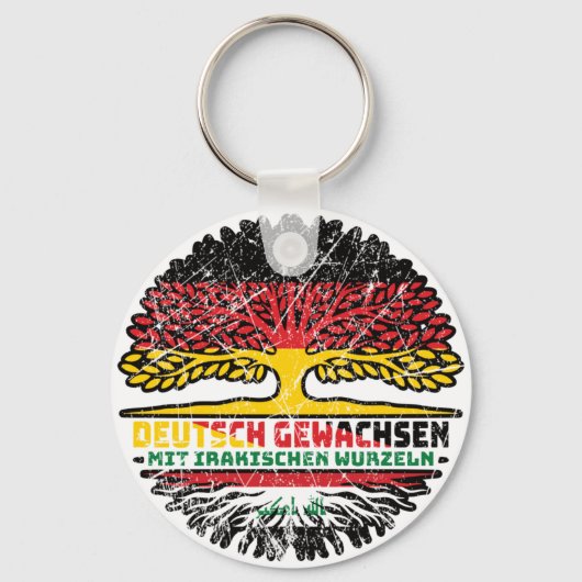 Irak Irakisch Deutsch Deutschland Baum Wurzel Schlüsselanhänger (Vorderseite)