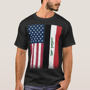 Irak Irakische amerikanische Flaggen Proud USA Ira T-Shirt