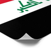 Irak - irakische Flagge - Poster (Ecke)