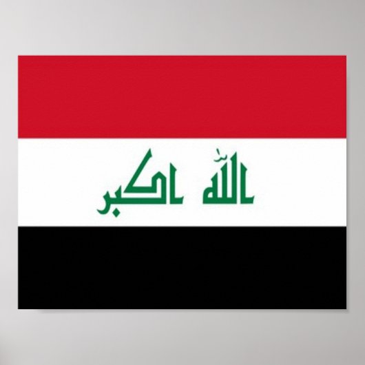 Irak - irakische Flagge - Poster (Vorne)