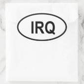Irak "IRQ" Ovaler Aufkleber (Tasche)
