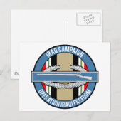 Irak-Kampagne CIB Postkarte (Vorne/Hinten)