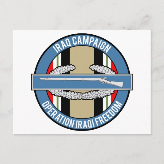 Irak-Kampagne CIB Postkarte (Vorderseite)