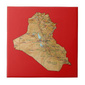 Irak-Karte Fliese (Vorderseite)