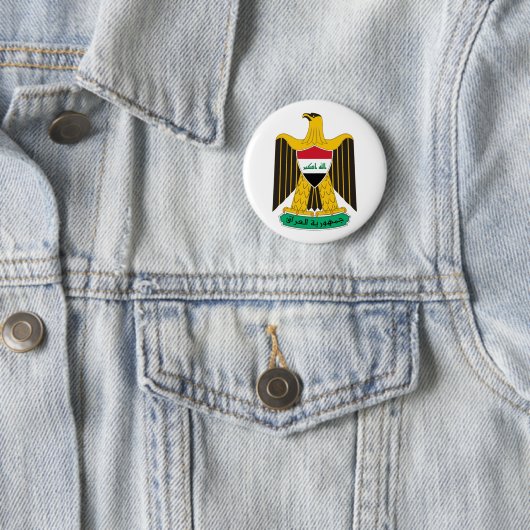 Irak Landeswappen Symbol Emblem Flagge Adler Button (Beispiel)