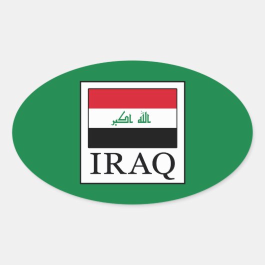 Irak Ovaler Aufkleber (Vorderseite)