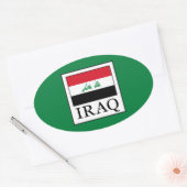 Irak Ovaler Aufkleber (Umschlag)