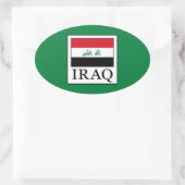 Irak Ovaler Aufkleber (Tasche)