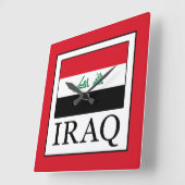 Irak Quadratische Wanduhr (Winkel)