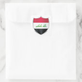 Irak Silberschild-Fahne Quadratischer Aufkleber (Tasche)