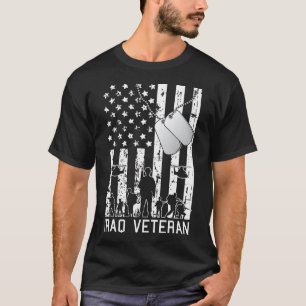 Irak Veteran American Flag Dog Tag Militärische Ar T-Shirt