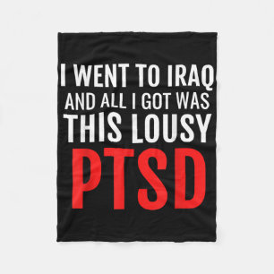 Irak Veteran Shirt Ptsd Dark Spaß War Army Säuglin Fleecedecke