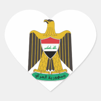 Irak-Wappen Herz-Aufkleber