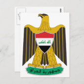 Irak-Wappen Postkarte (Vorne/Hinten)