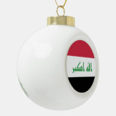 Irakflagge Keramik Kugel-Ornament (Links)