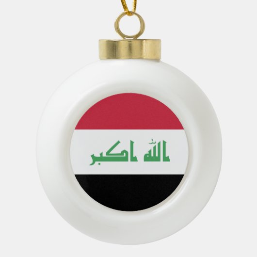 Irakflagge Keramik Kugel-Ornament (Vorderseite)