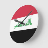 Irakflagge Runde Wanduhr (Winkel)