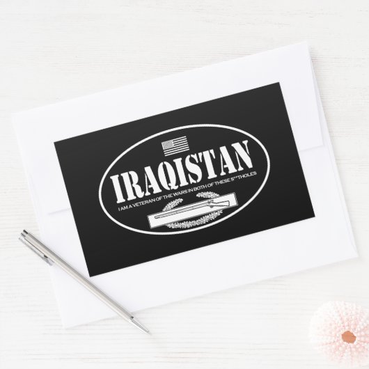 Irakische CIB Rechteckiger Aufkleber (Umschlag)