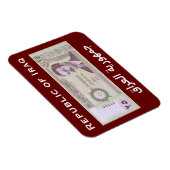 Irakische Dinar mit Saddam Hussein Magnet (Rechte Seite)