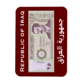 Irakische Dinar mit Saddam Hussein Magnet (Vertikal)