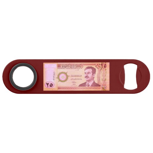 Irakische Dinar mit Saddam Hussein Speed Flaschenöffner (Vorderseite (Horizontal))