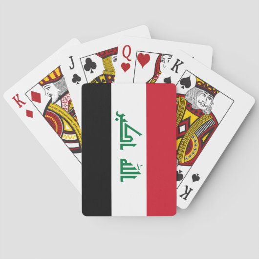 (Irakische) Flagge des Iraks Spielkarten (Rückseite)