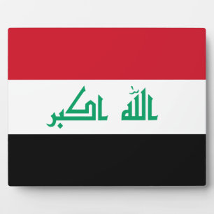 irakische Flagge Fotoplatte