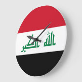 irakische Flagge Große Wanduhr (Winkel)