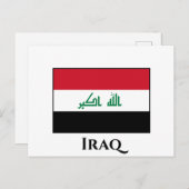 irakische Flagge Postkarte (Vorne/Hinten)