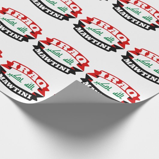 Irakische Heimat-Banner-Fahne Geschenkpapier (Ecke)