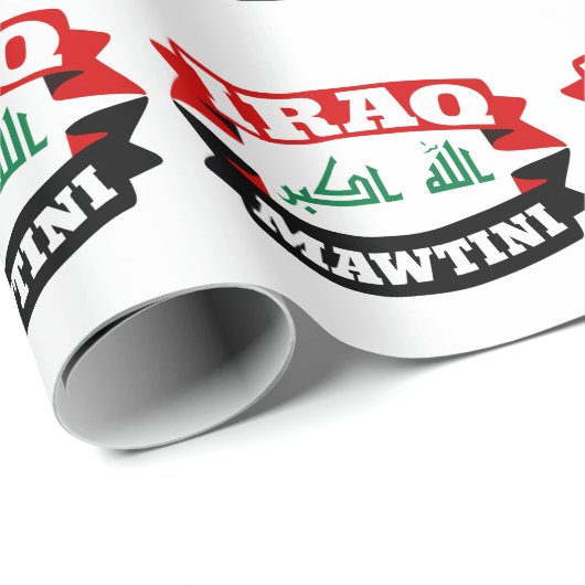 Irakische Heimat-Banner-Fahne Geschenkpapier (Rolleneckpunkt)