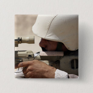 Irakischer Armee-Sergeantanblick in unten Button