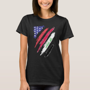Irakischer Patriot Grown Heart Flag Streifen T-Shirt