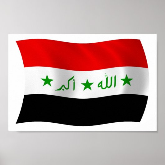 irakisches Flaggenposter Poster (Vorne)