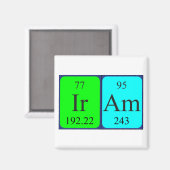 Iram Periodenmagnet Magnet (Vorderseite/Rückseite)