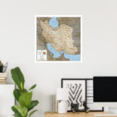 Iran Detaillierte Karte 1991 Poster (Heimbüro)