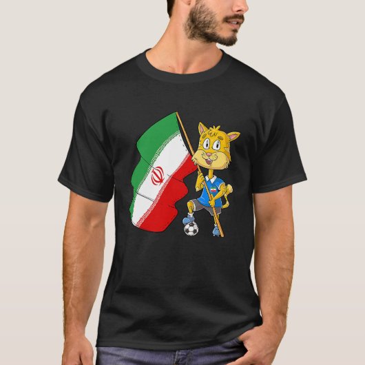 Iran Fan Katze T-Shirt (Vorderseite)